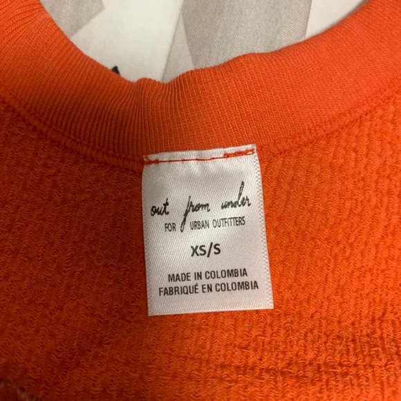 Urban outfitters orange button up crop top. Brand new never worn! - Picture 3 of 3